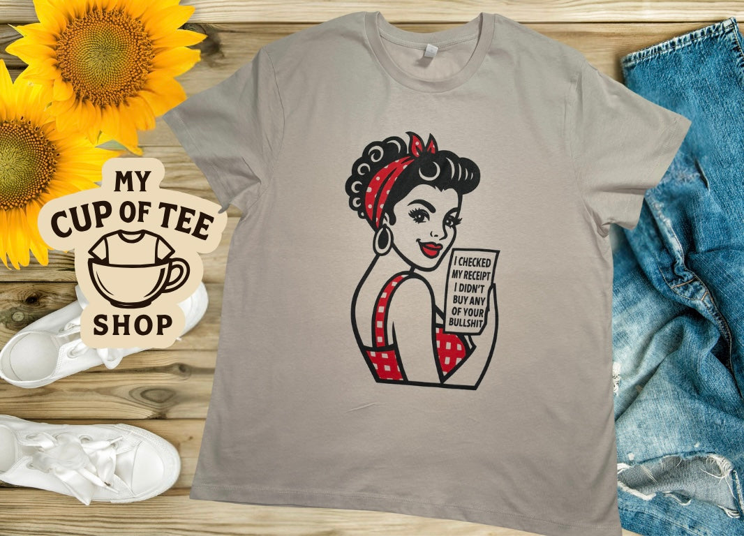 Women’s Classic Graphic Tee – “Receipt Check” Edition
